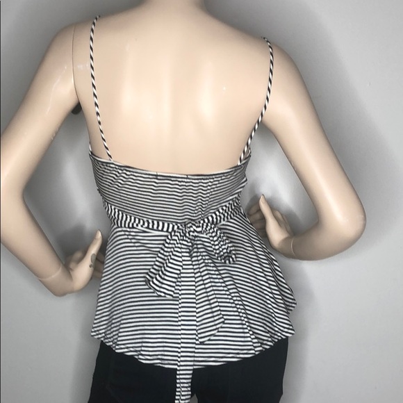 Ivory & Black Pin Stripe Baby Doll top - Picture 10 of 13
